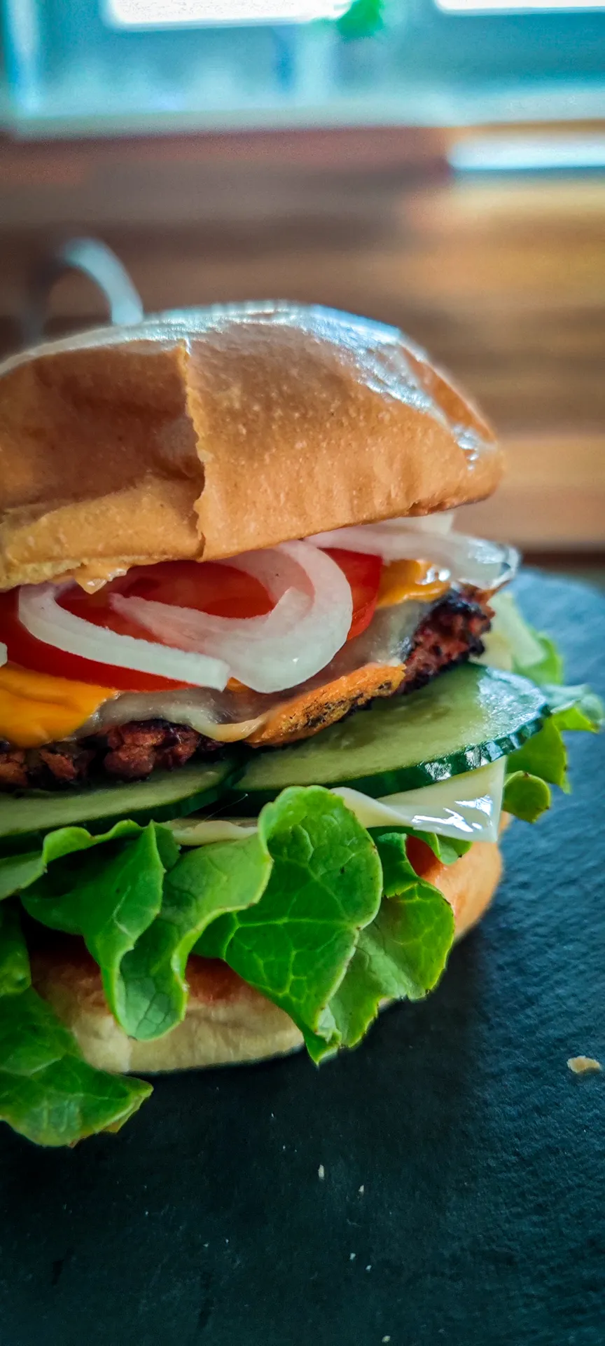 Vegetarischer Burger aus Kidneybohnen