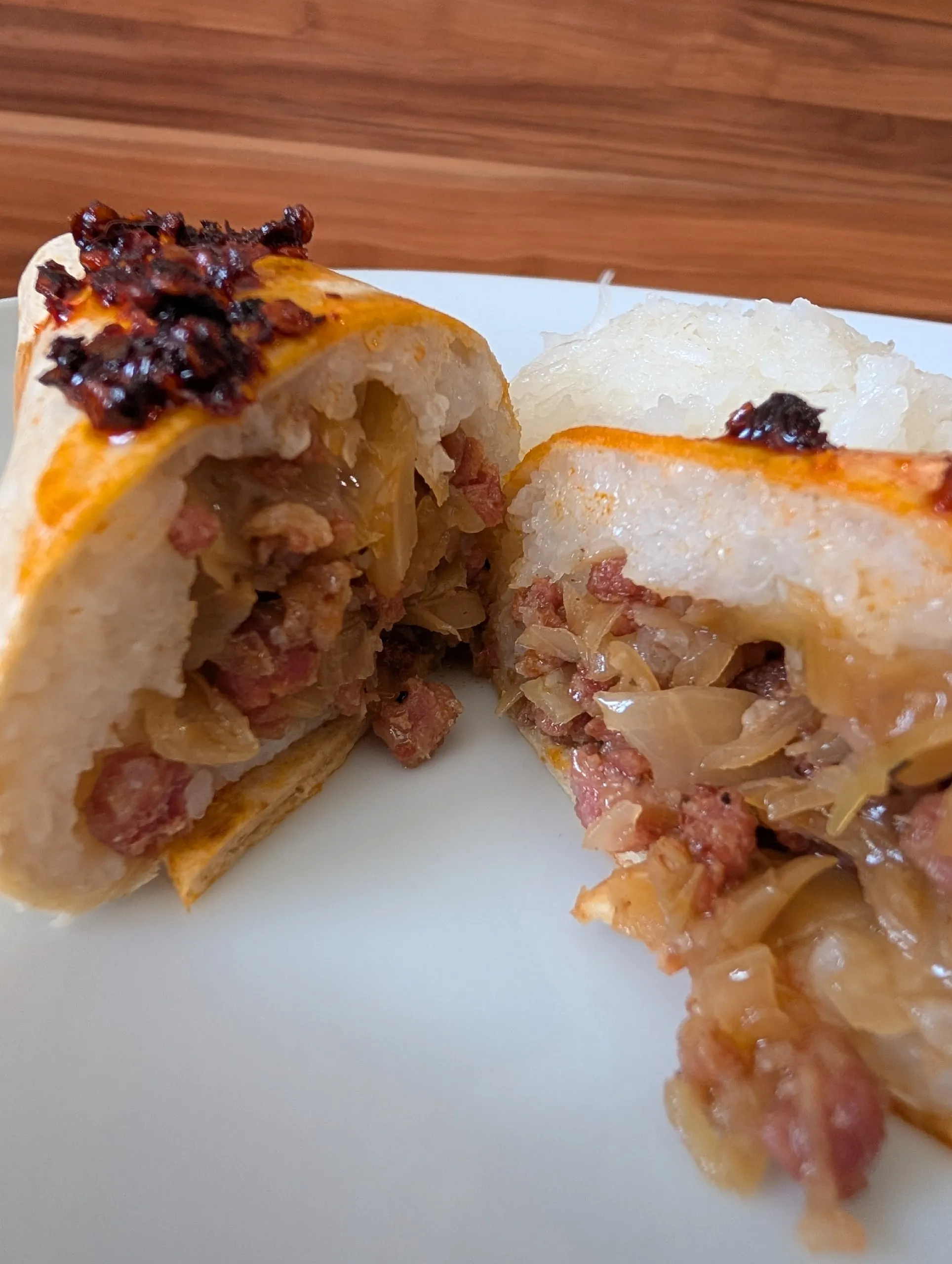 Salsiccia Weißkraut Protein Wraps mit Klebreis