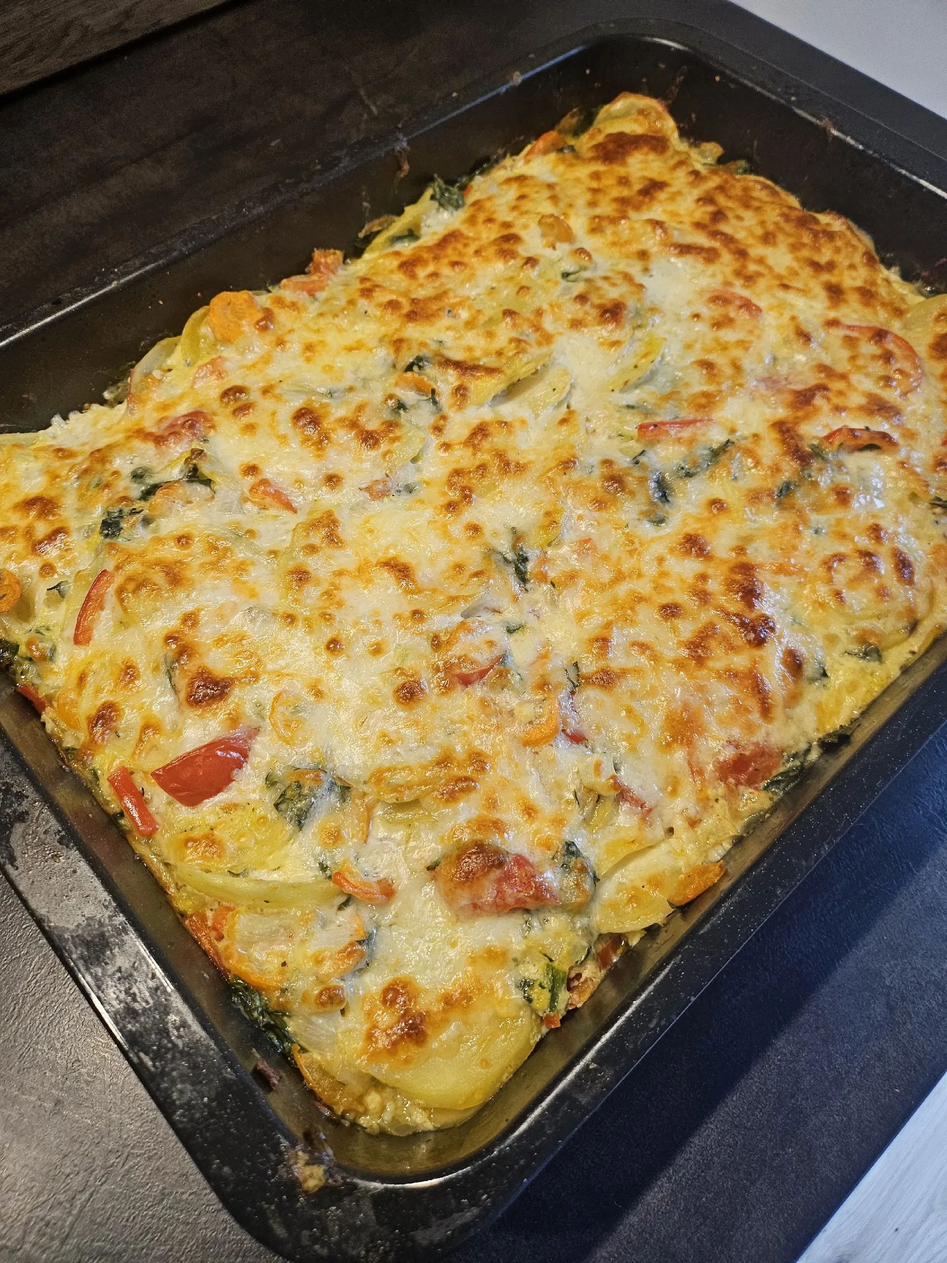 Kartoffelauflauf mit Gemüse