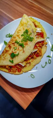 Camenbert-Gemüse-Crêpes