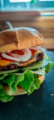 Vegetarischer Burger aus Kidneybohnen