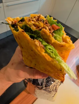 Low Carb High Protein Karottenwrap mit Faschiertem