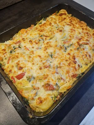 Kartoffelauflauf mit Gemüse