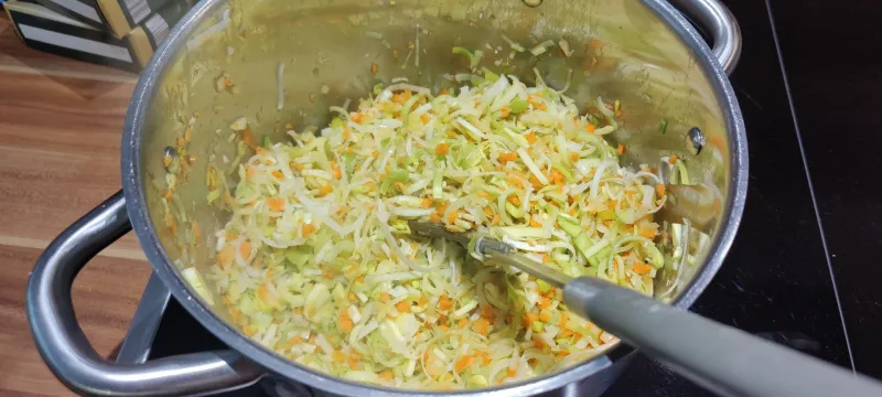 Arbeitsschritt 10: Rotlinsen Lauch Lasagne mit Ricottacreme