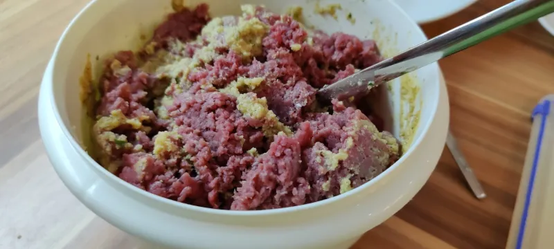 Arbeitsschritt 5: Faschierter Braten