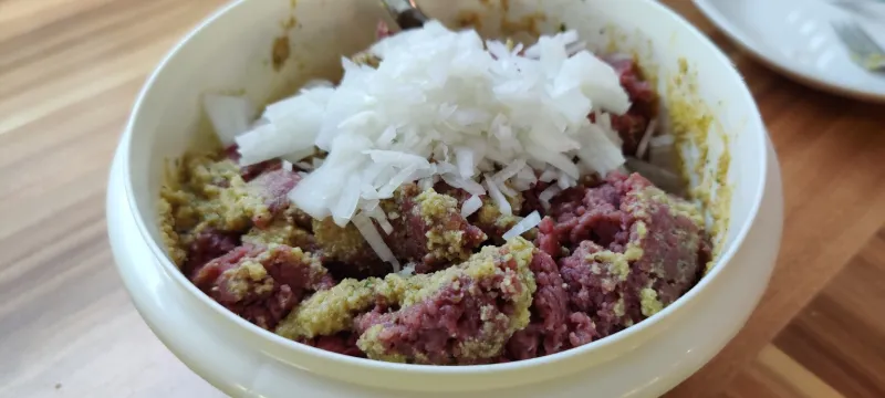 Arbeitsschritt 7: Faschierter Braten
