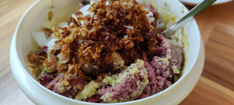 Arbeitsschritt 10: Faschierter Braten