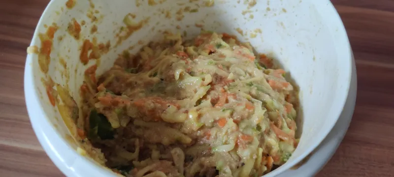 Arbeitsschritt 6: Kartoffel-Gemüse-Puffer