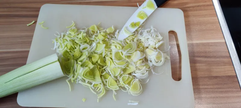 Arbeitsschritt 1: Linsen/Lauch Makkaroni Auflauf