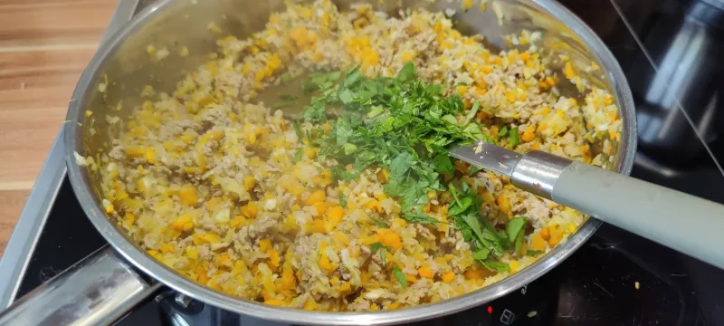 Arbeitsschritt 12: Mageres Ragout a la Bolognese