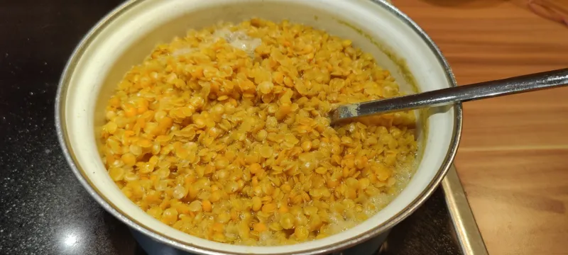 Arbeitsschritt 6: Rotlinsen Lauch Lasagne mit Ricottacreme