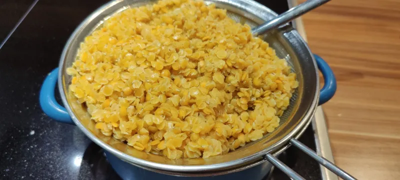 Arbeitsschritt 7: Rotlinsen Lauch Lasagne mit Ricottacreme