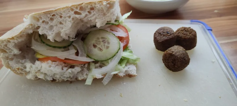 Arbeitsschritt 11: Schneller Falafel Döner