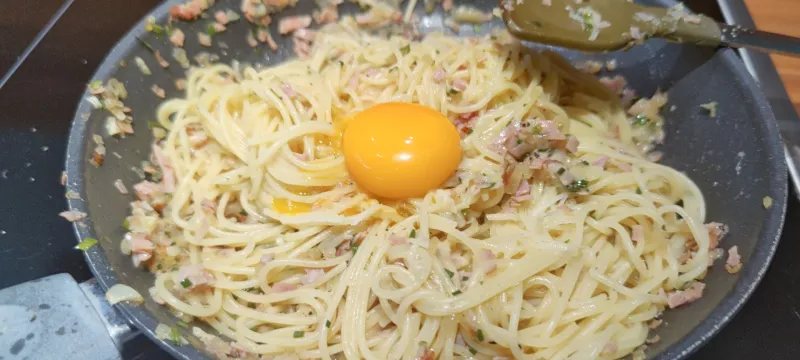Arbeitsschritt 17: Spaghetti Carbonara