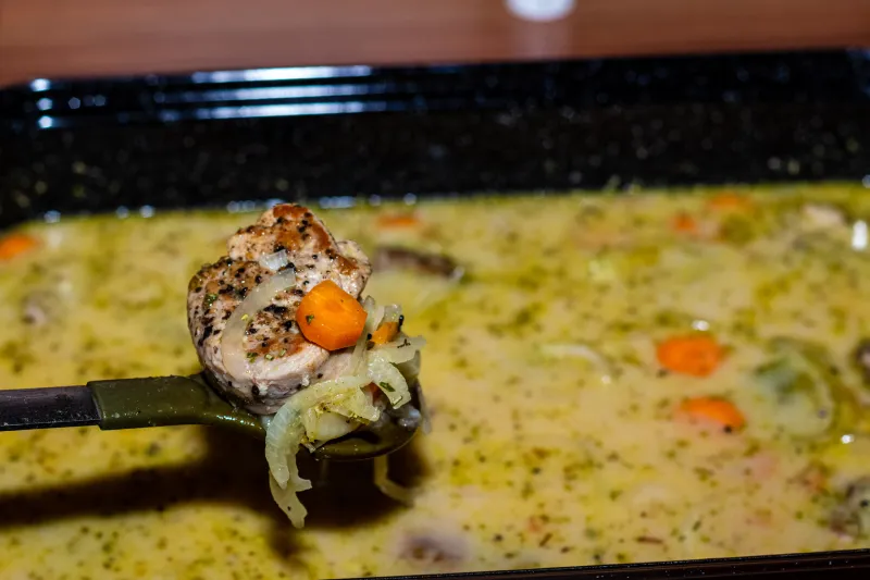 Arbeitsschritt 10: Zwiebelfleisch