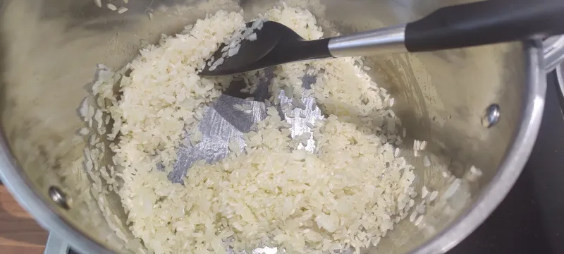 Arbeitsschritt 3: Parmesan Risotto