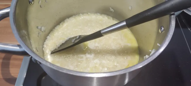 Arbeitsschritt 5: Parmesan Risotto