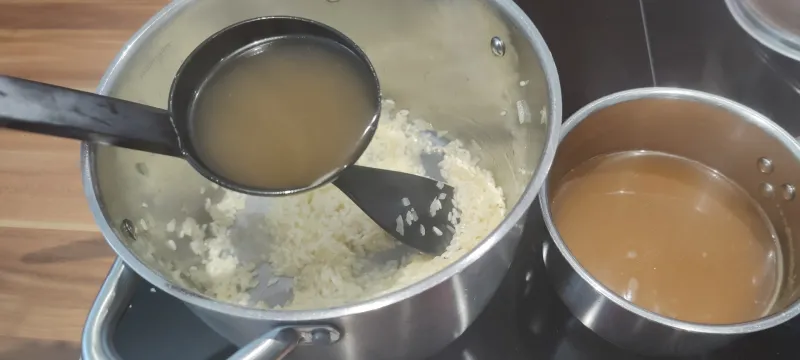 Arbeitsschritt 7: Parmesan Risotto