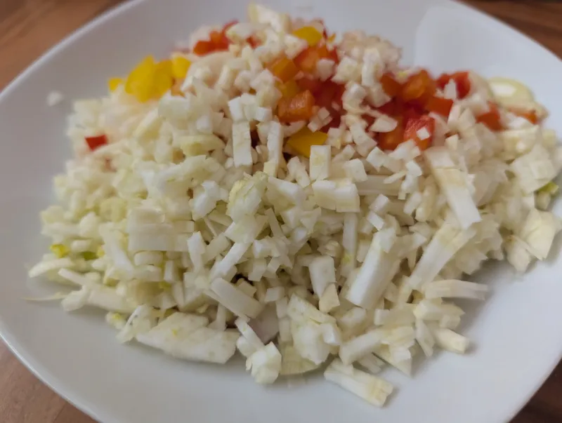Arbeitsschritt 3: Bowl mit Faschiertem vom Rind (Rinderhackbowl)