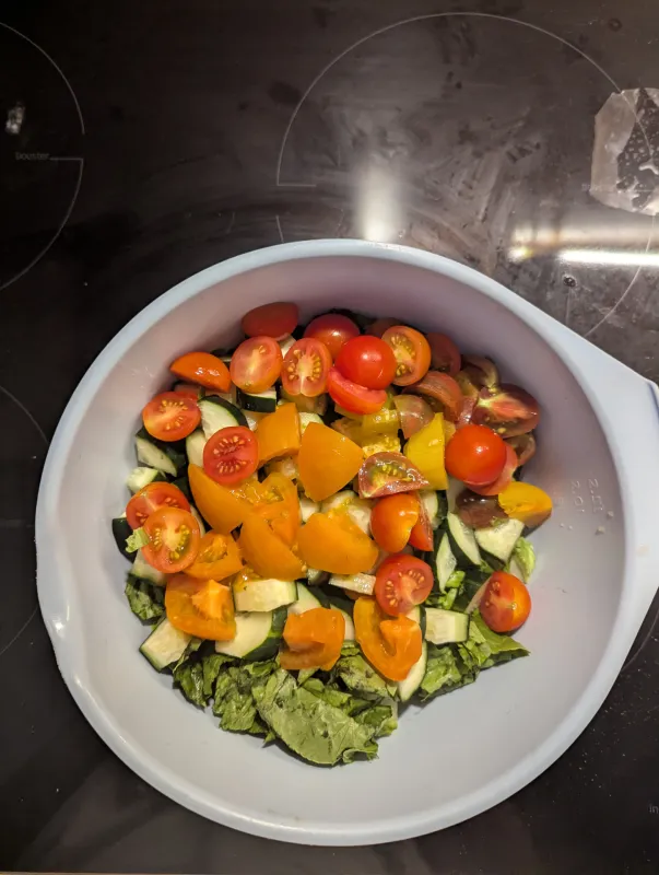 Arbeitsschritt 3: Halloumi Bowl