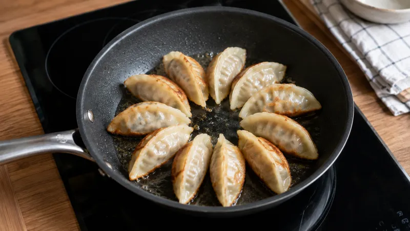 Arbeitsschritt 5: Beef Gyoza mit süßsäurlicher Soße