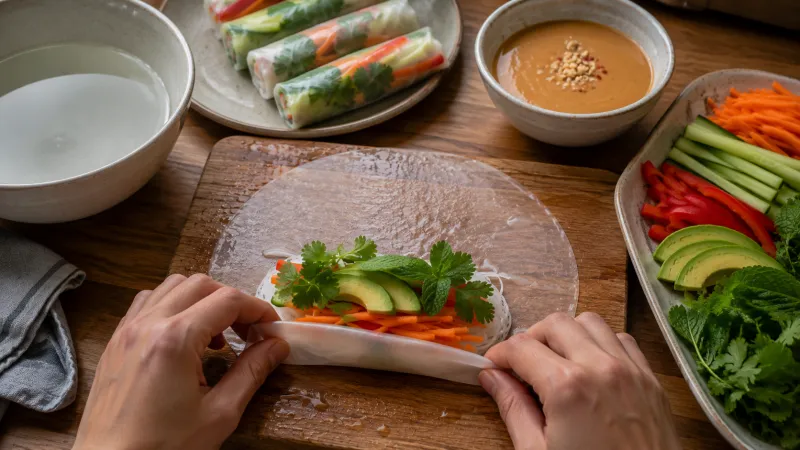 Arbeitsschritt 4: Summerrolls Veggi