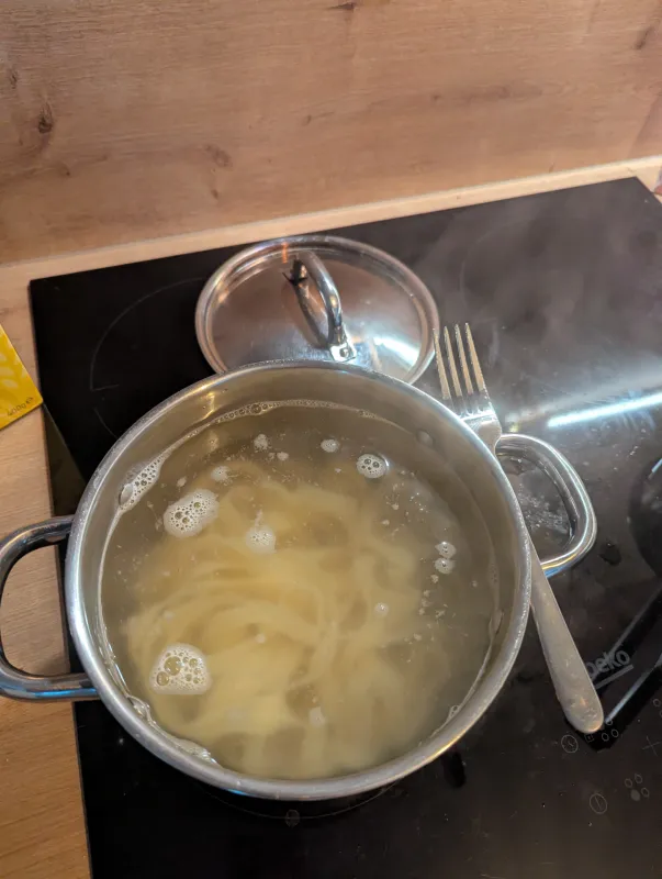 Arbeitsschritt 1: Oma's Nudeln & Bohnen