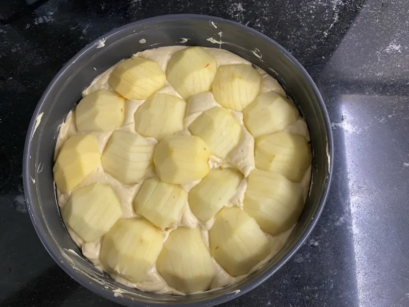 Arbeitsschritt 3: Apfelkuchen mit Dinkelmehl