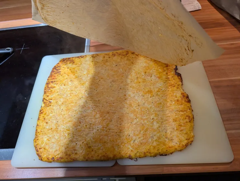 Arbeitsschritt 16: Low Carb High Protein Karottenwrap mit Faschiertem