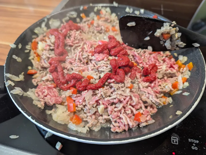Arbeitsschritt 8: Karotten Mais Wraps mit Koriander Rind Fülle
