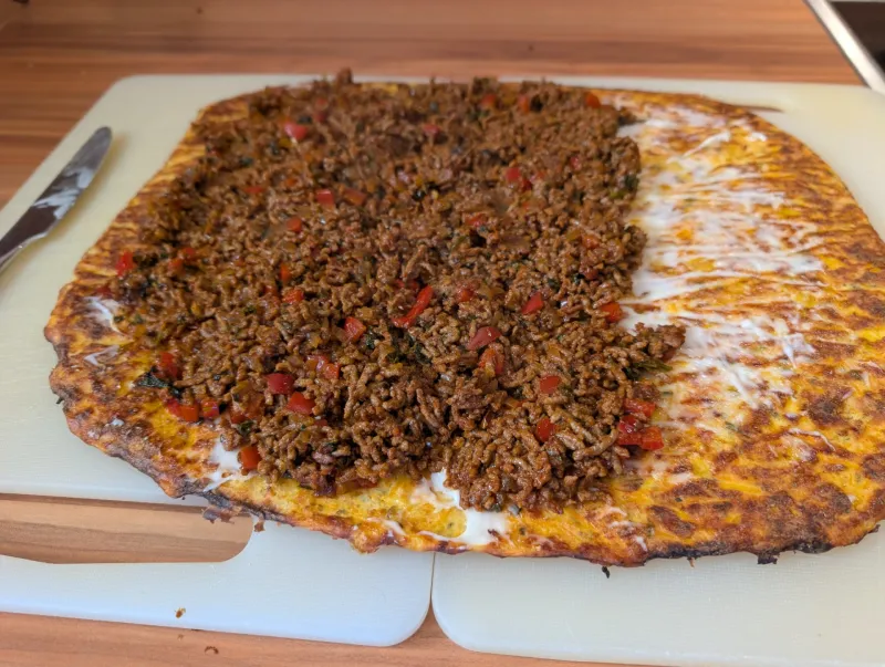 Arbeitsschritt 12: Karotten Mais Wraps mit Koriander Rind Fülle