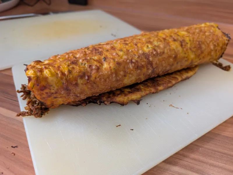 Arbeitsschritt 13, Bild 1: Karotten Mais Wraps mit Koriander Rind Fülle